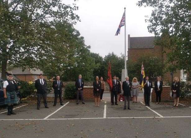 Royal British Legion members of the Greenhithe Branch held an event in front of their London Road memorial. Picture: David Mote