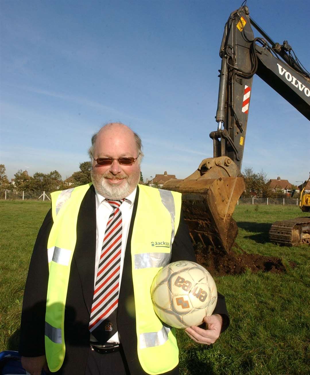 Dave Skinner when work started on Dartford’s new stadium at Princes Park. Picture: Jim Rantell