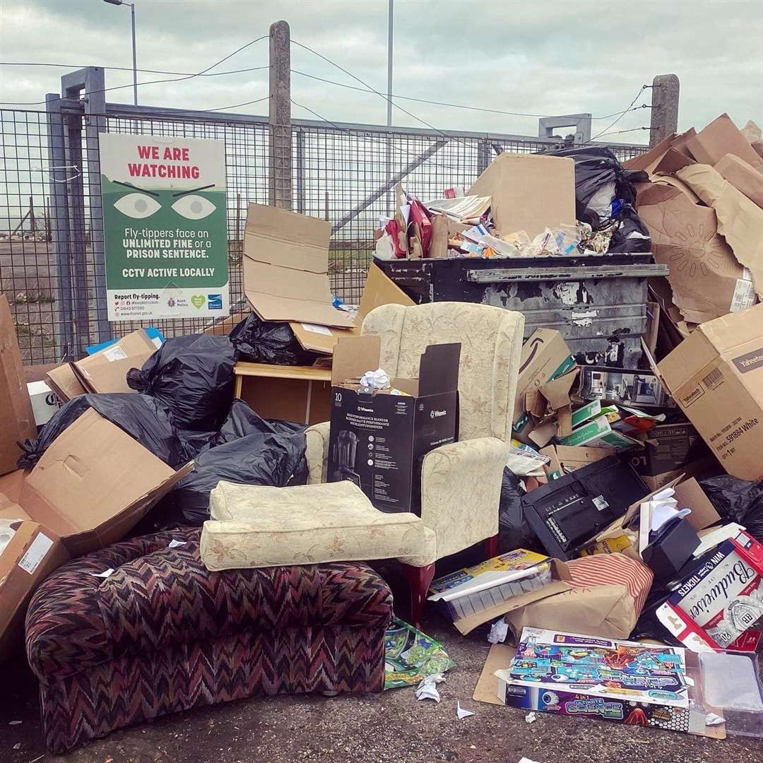 Huge piles of waste in Cliftonville. Picture: Friends of Cliftonville Coastline