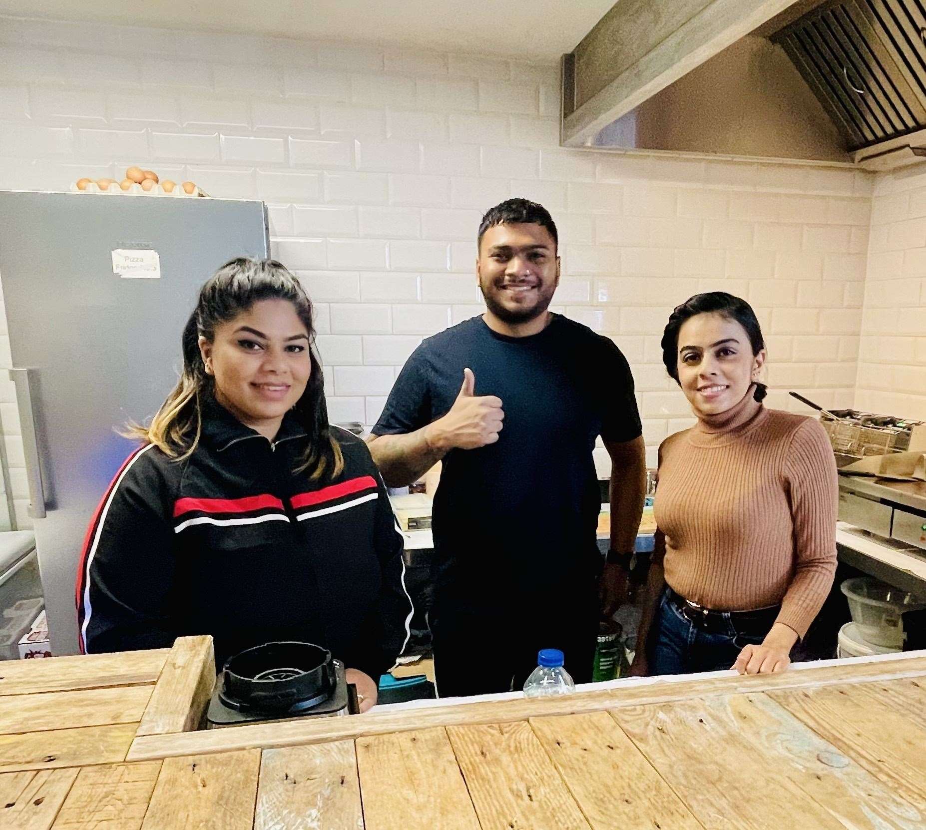 The team at the family-run business. Picture: Gravesend Burger Kiosk