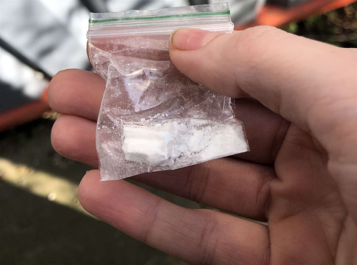 One of the bags of suspected drugs found in Playzone on Wednesday afternoon (8446178)
