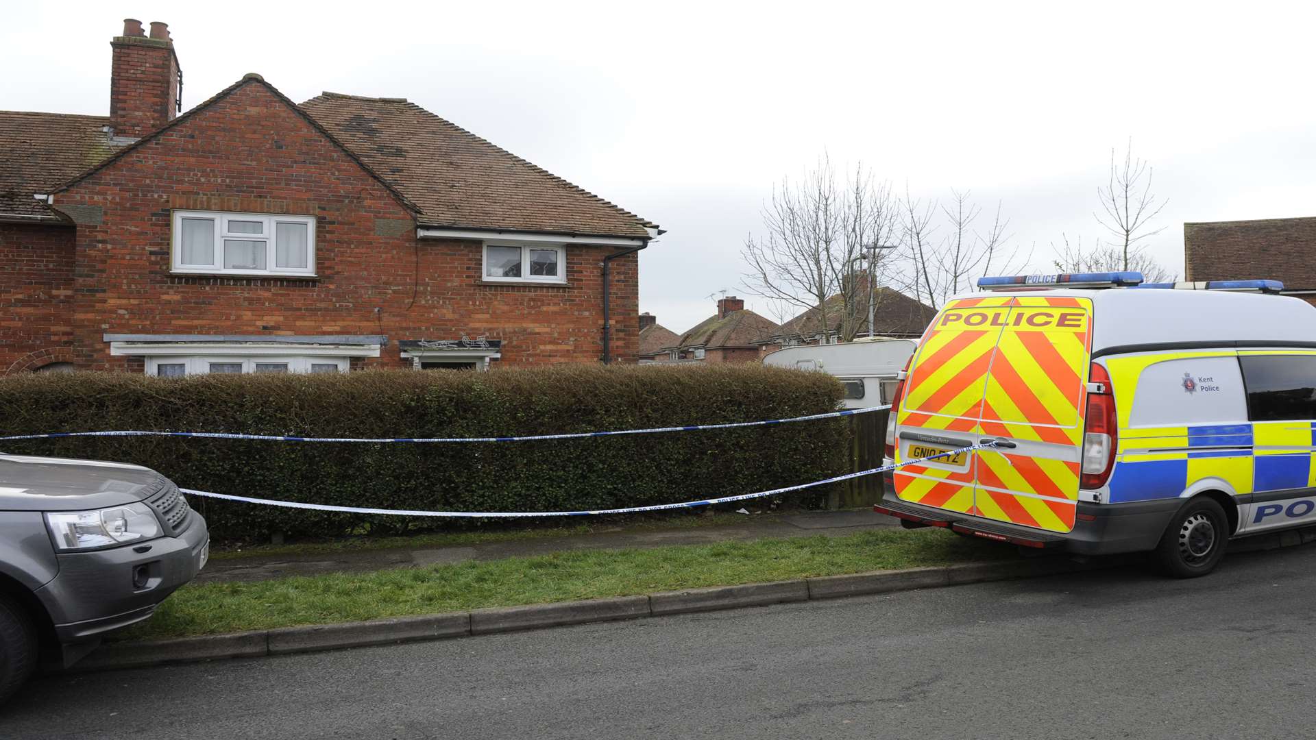 The house in The Avenue, Hersden was taped off. Picture: Tony Flashman.
