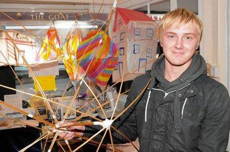 Anthony West, 16, at last weekend's lantern-making workshop