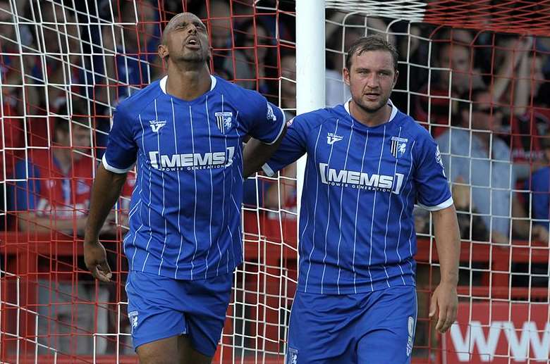 Leon Legge picked up an injury when scoring at Crawley Picture: Barry Goodwin