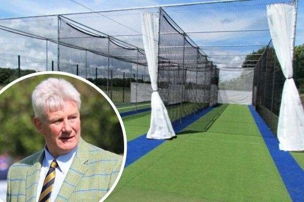 Chairman Giles Hilton is delighted with the new practice facilities at St Lawrence & Highland Court Cricket Club