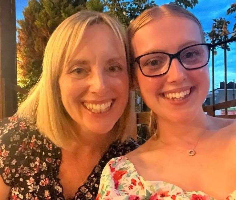 Catherine Walk and her daughter Ellie Watts, who passed away in October. Picture: Brain Tumour Research
