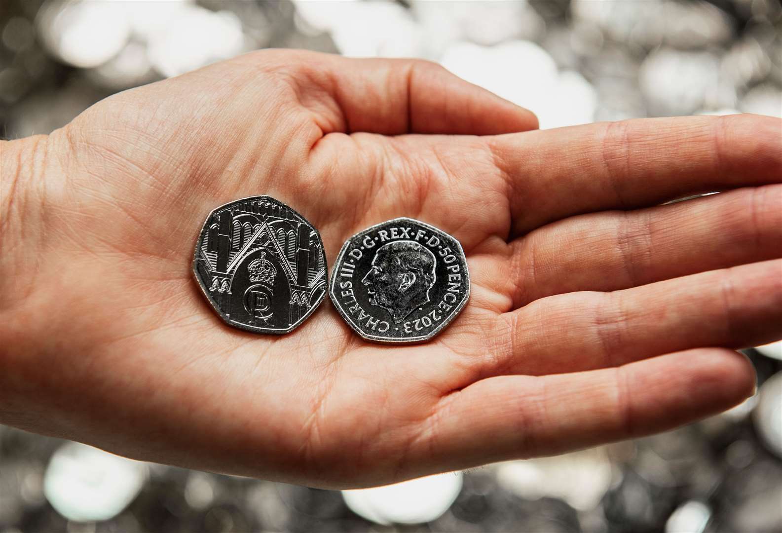 New coins featuring King Charles are now entering circulation. Image: The Royal Mint.