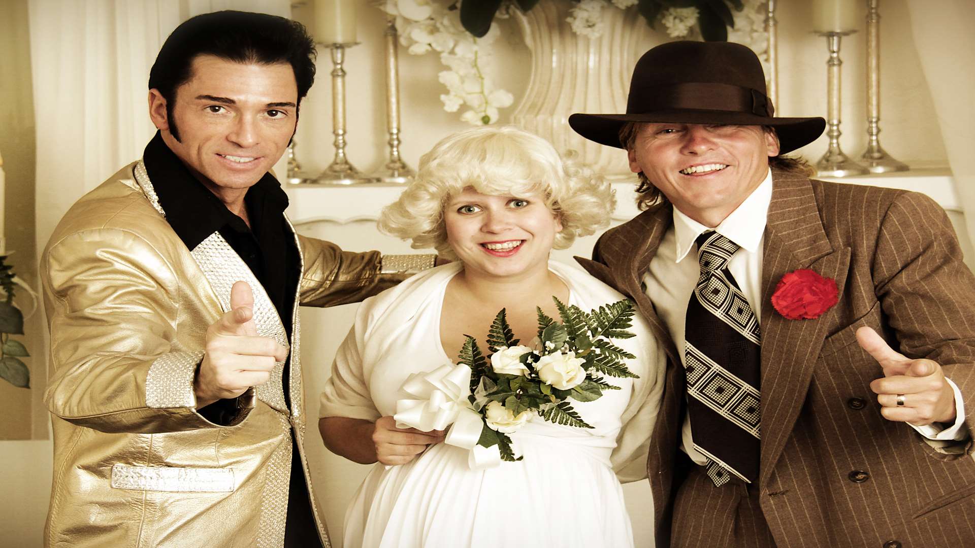 Tony and Larisa Caplin's wedding in Las Vegas with guest 'Elvis Presley'