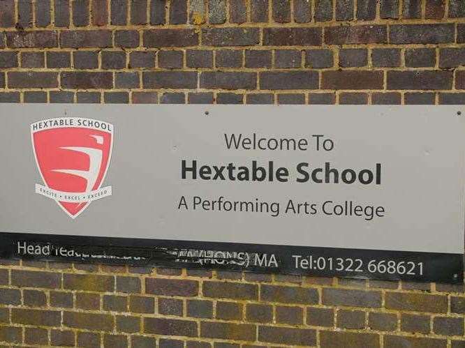 The signage for the former Hextable School is still up