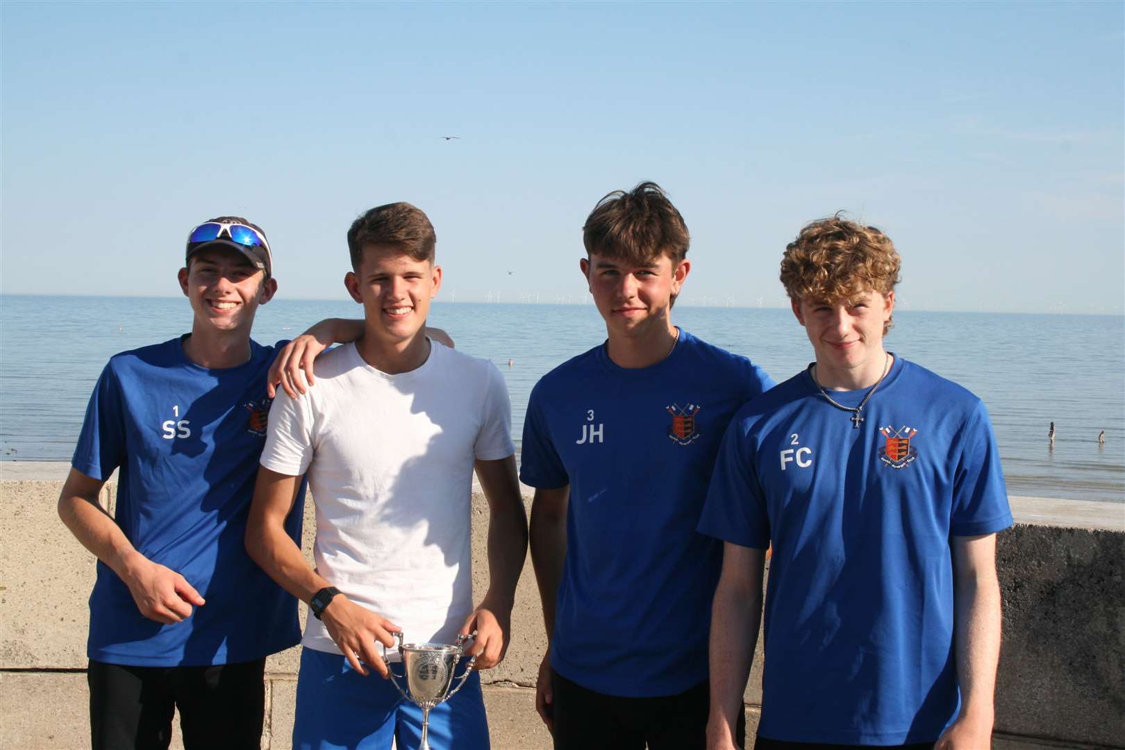Dover's Sebastian Steele, Jasper Mallet, James Hale and Finn Cockerell, winners of the CARA Junior Fours and Pairs Championships