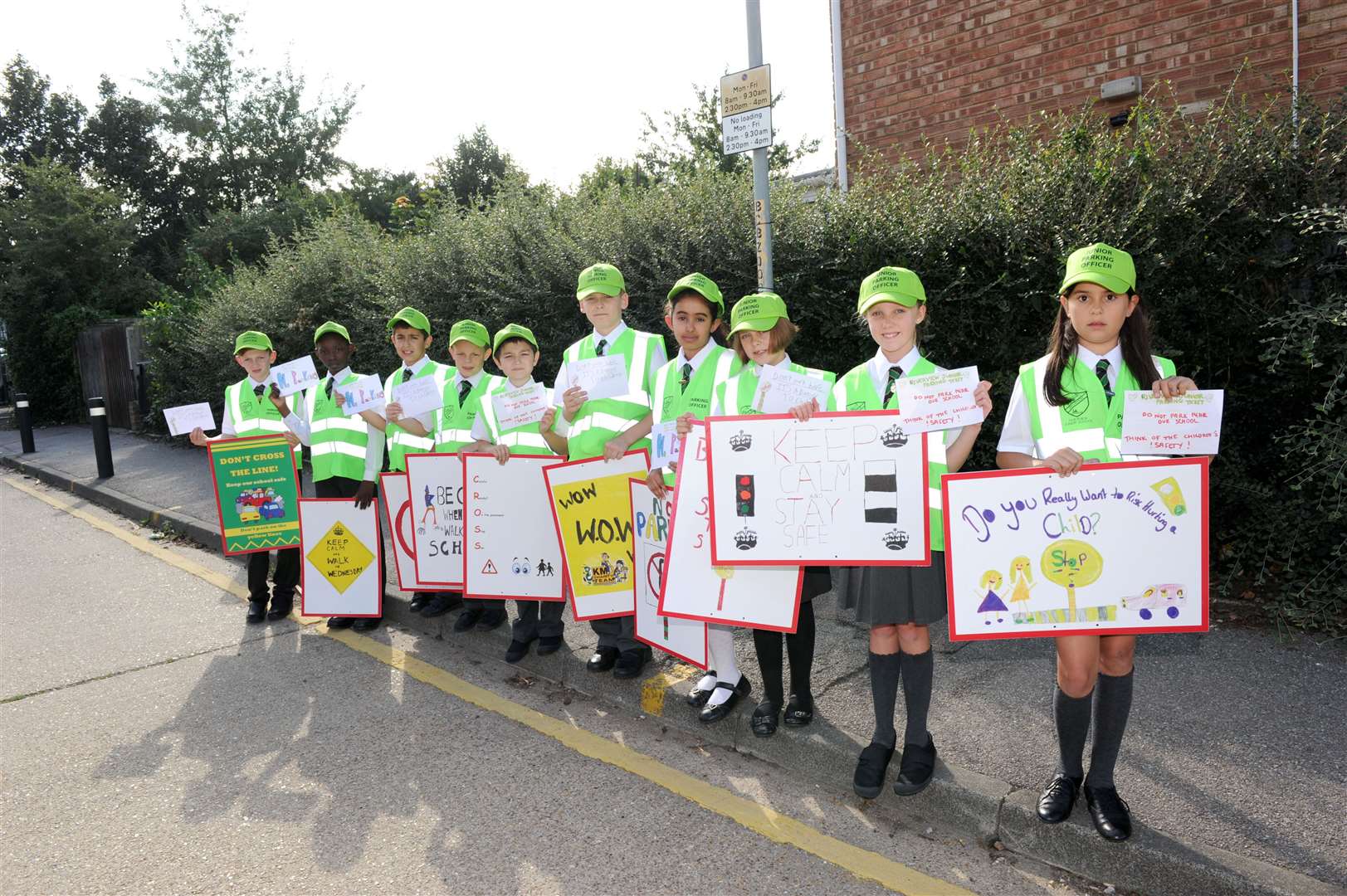 Pupils at Riverview Junior School patrolled the streets in 2013 in a bid to stop inconsiderate parking