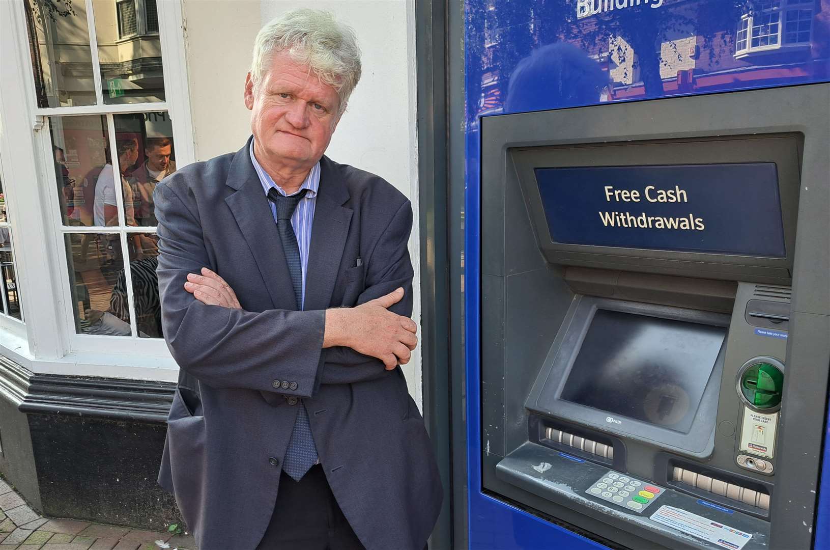 Not for me, thank you. Our man has never tried to use an outdoor cash machine