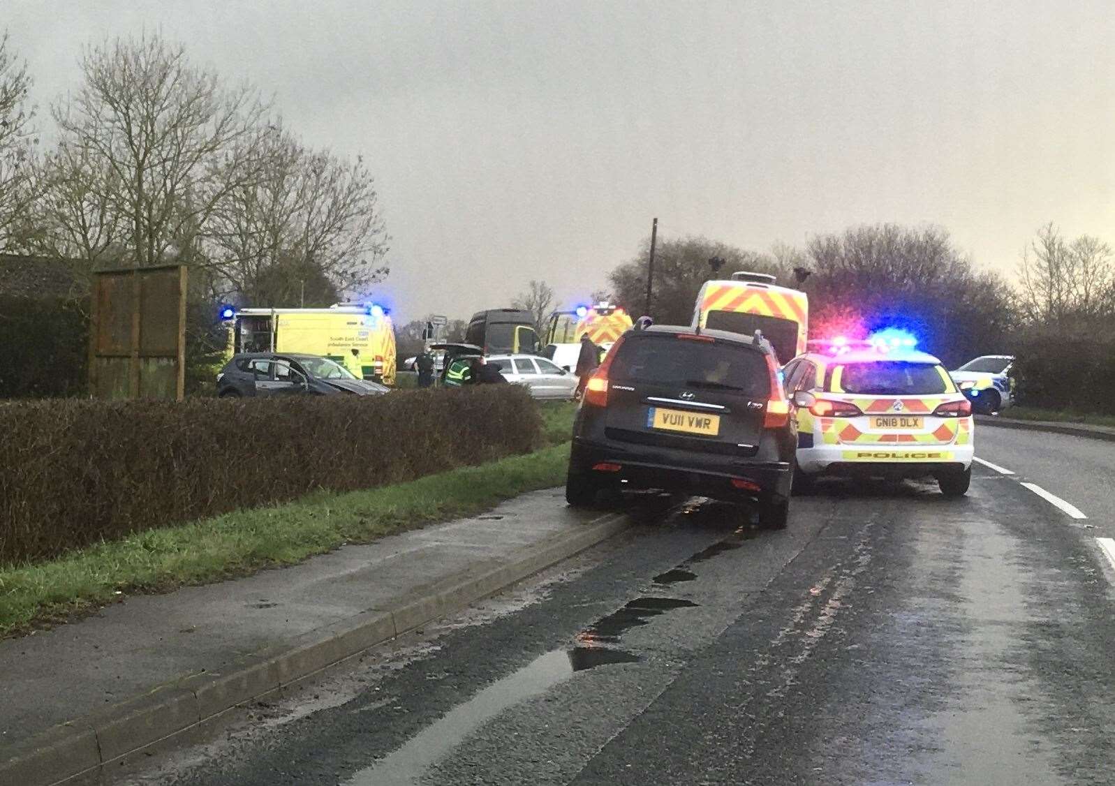 This crash in January sparked a large emergency services response. Picture: Louisa Peachey