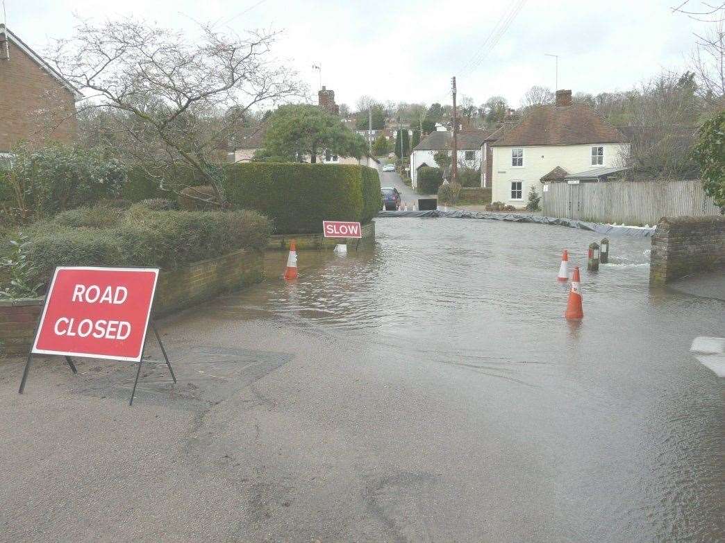 Flood in Barham near Canterbury in 2018