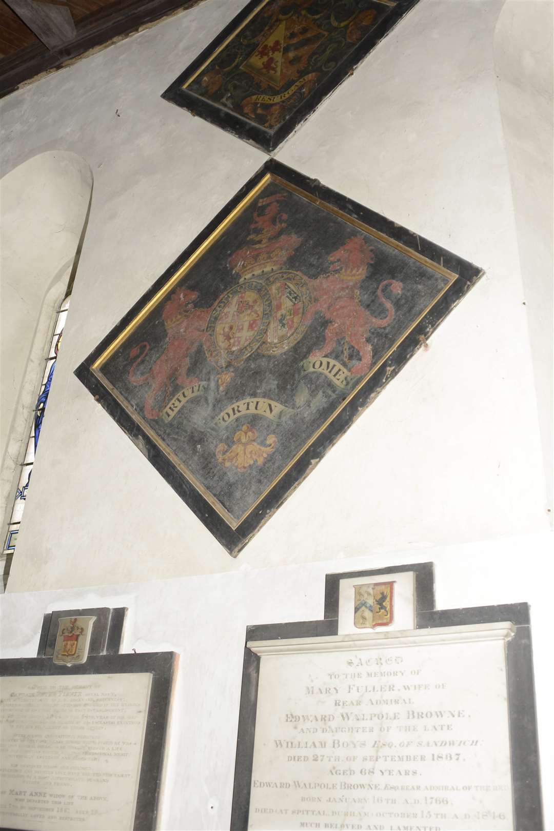 Walmer The Blessed Virgin Mary Church is 900 years old. Duke of Wellingtons Hatchment.Picture: Paul Amos. (31716816)