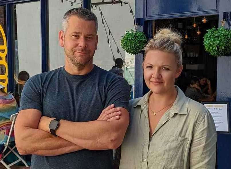 Chris and Anna Vidler, owners of The Lane cafe and restaurant