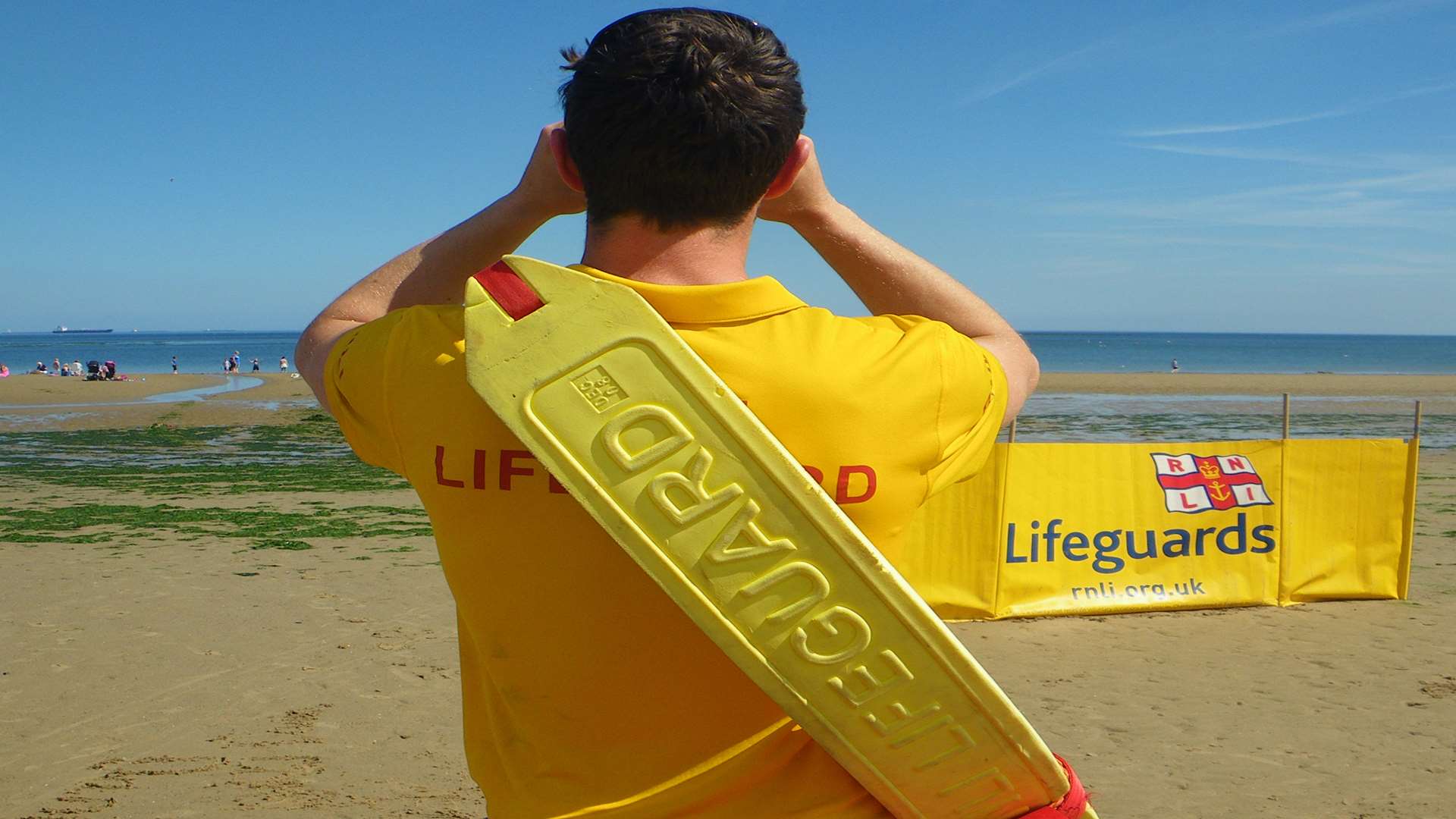 An RNLI lifeguard in action. Picture: RNLI