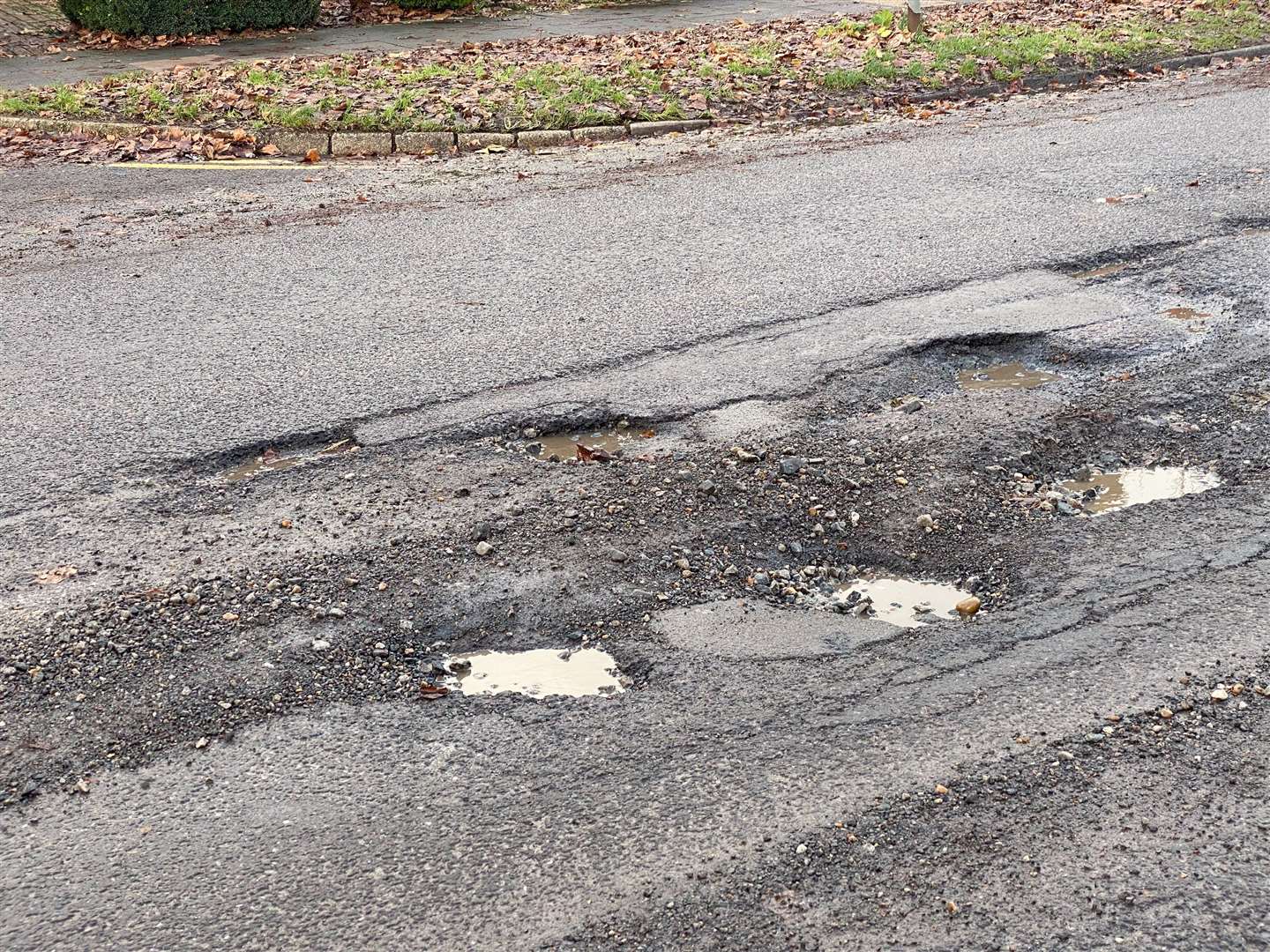 Residents say there is 100 yards of potholes in East Cross in Tenterden. Picture: Sue Ferguson (61605171)