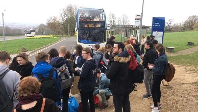 Students from The University of Kent heading to London. Picture: Young Europeans Canterbury (8022077)