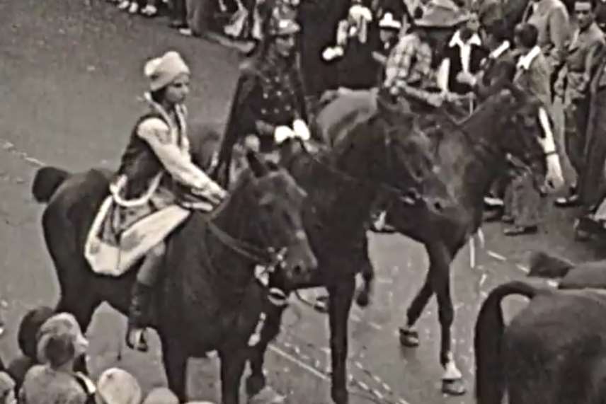 Horses featured in the carnival in 1938. Picture: John Clague