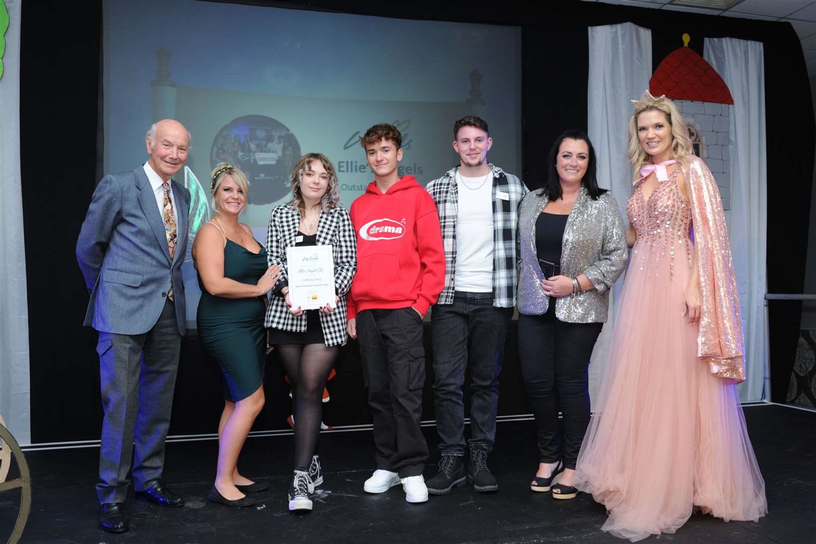 The team from Ellie's Angels collect their award. Image: Simon Hildrew.