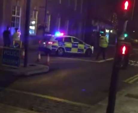 Officers cordoned off King Street. Picture: Richie Dubz