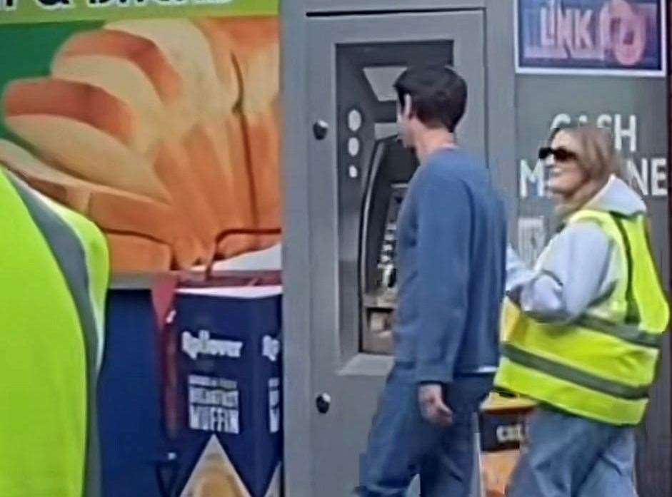 Andrew Garfield was spotted filming outside a Texaco petrol station in Orpington. Picture: @pappuhammad on TikTok