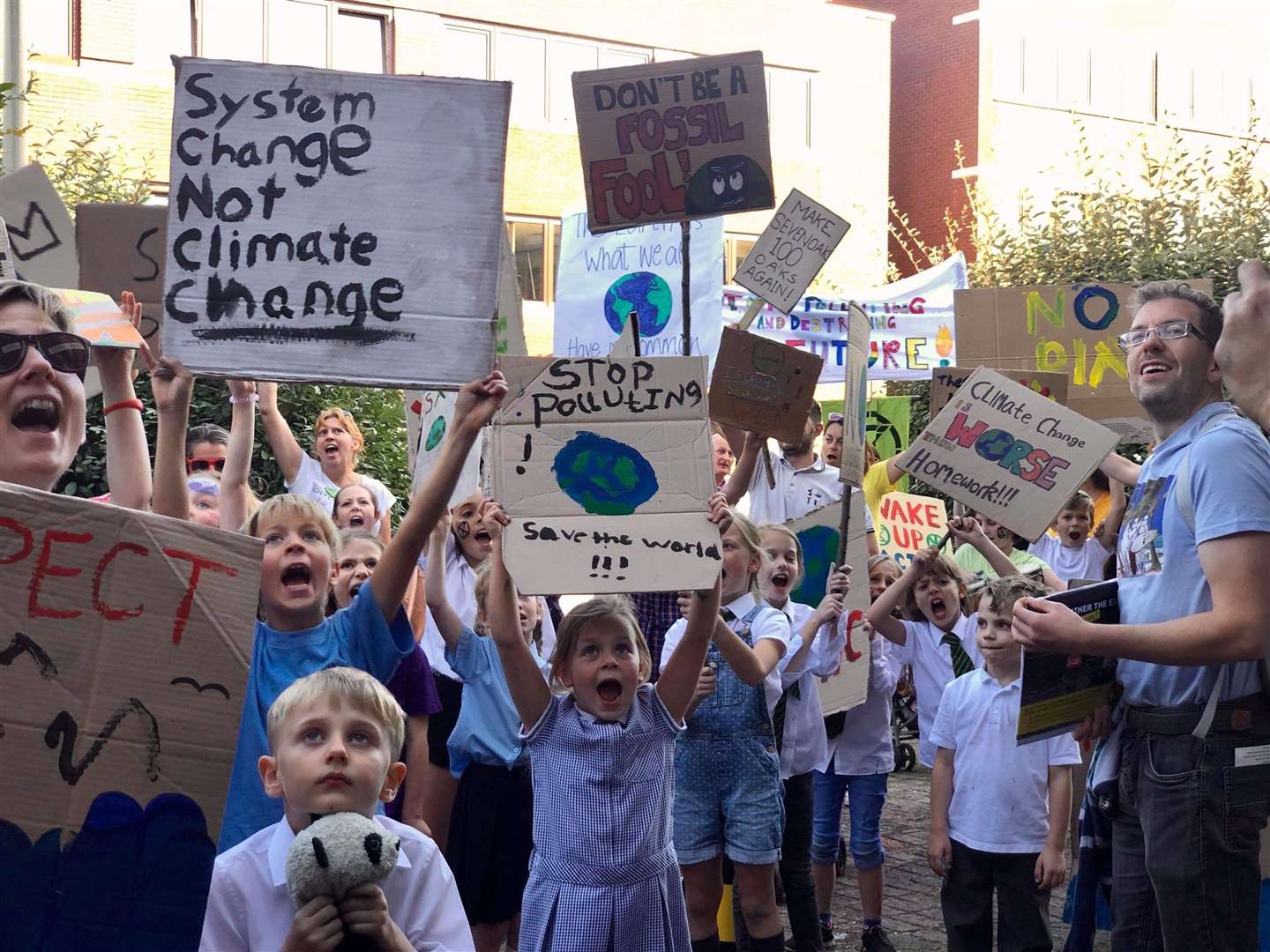 The children's climate strike in Sevenoaks in September 2019