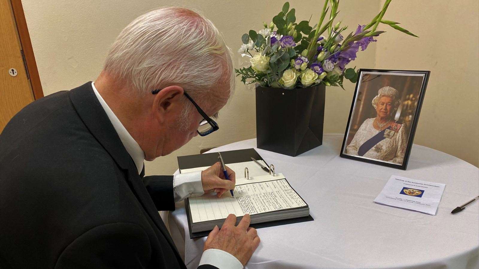 Folkestone was among the towns to open books of condolence for people to sign