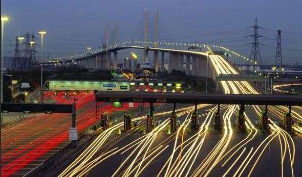 Police were called to reports of concern for a man who was spotted on a bridge at the Dartford Crossing