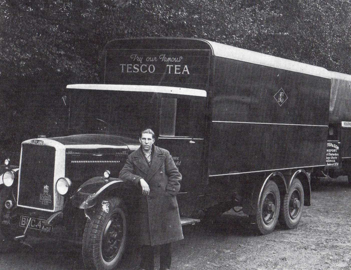 An early Tesco tea lorry. Picture: Tesco/PA