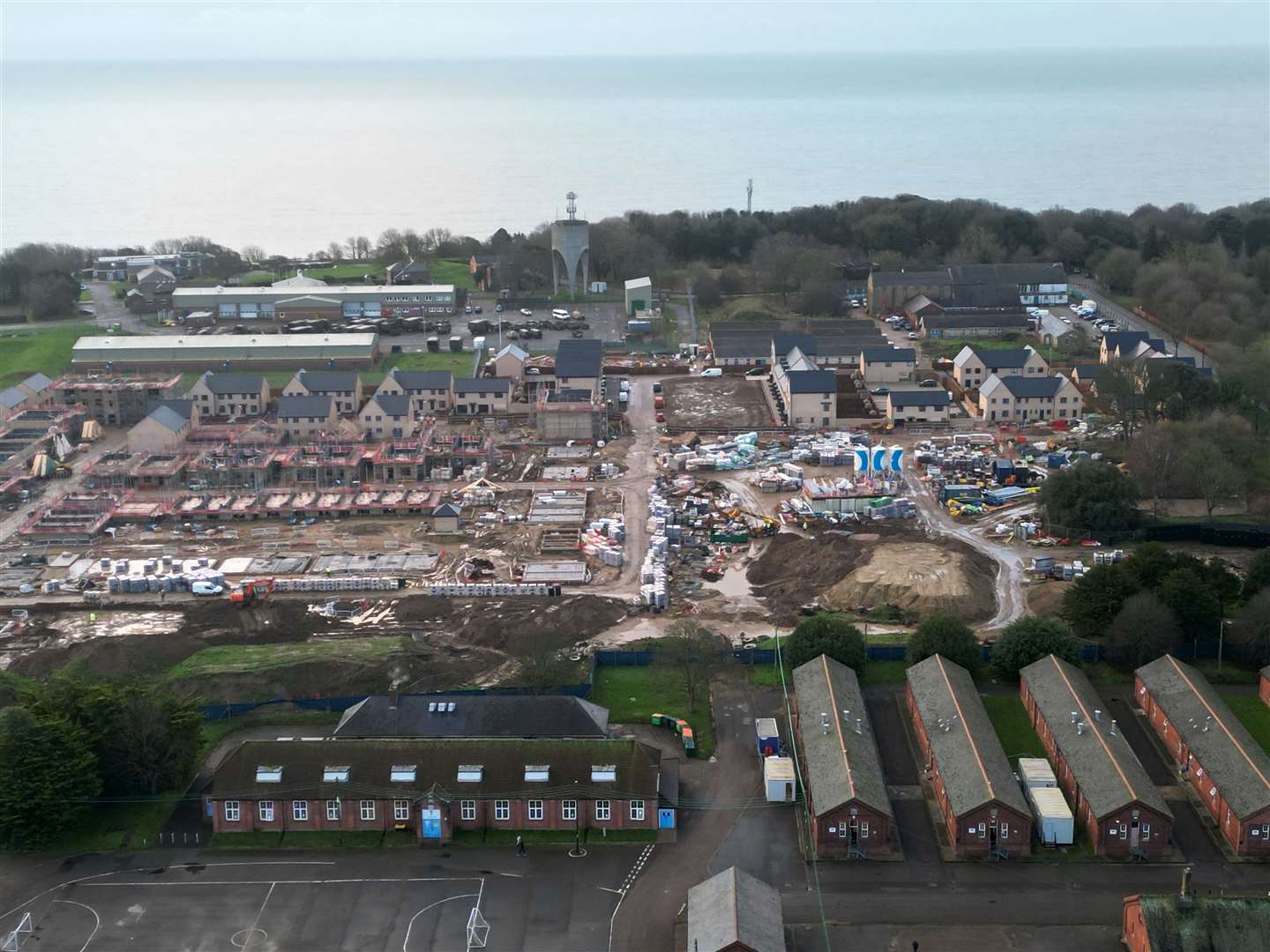 A closer look at the new Burgoyne Square being built on the site of Burgoyne Barracks in Cheriton, Folkestone. Picture: Barry Goodwin