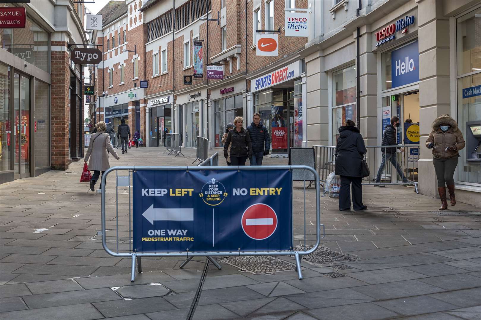 There is a one-way system in place in the shopping district in Canterbury. Picture: Jo Court
