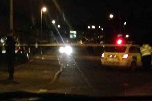 Police closed the road in Gillingham for about eight hours. Picture: @KatieW14