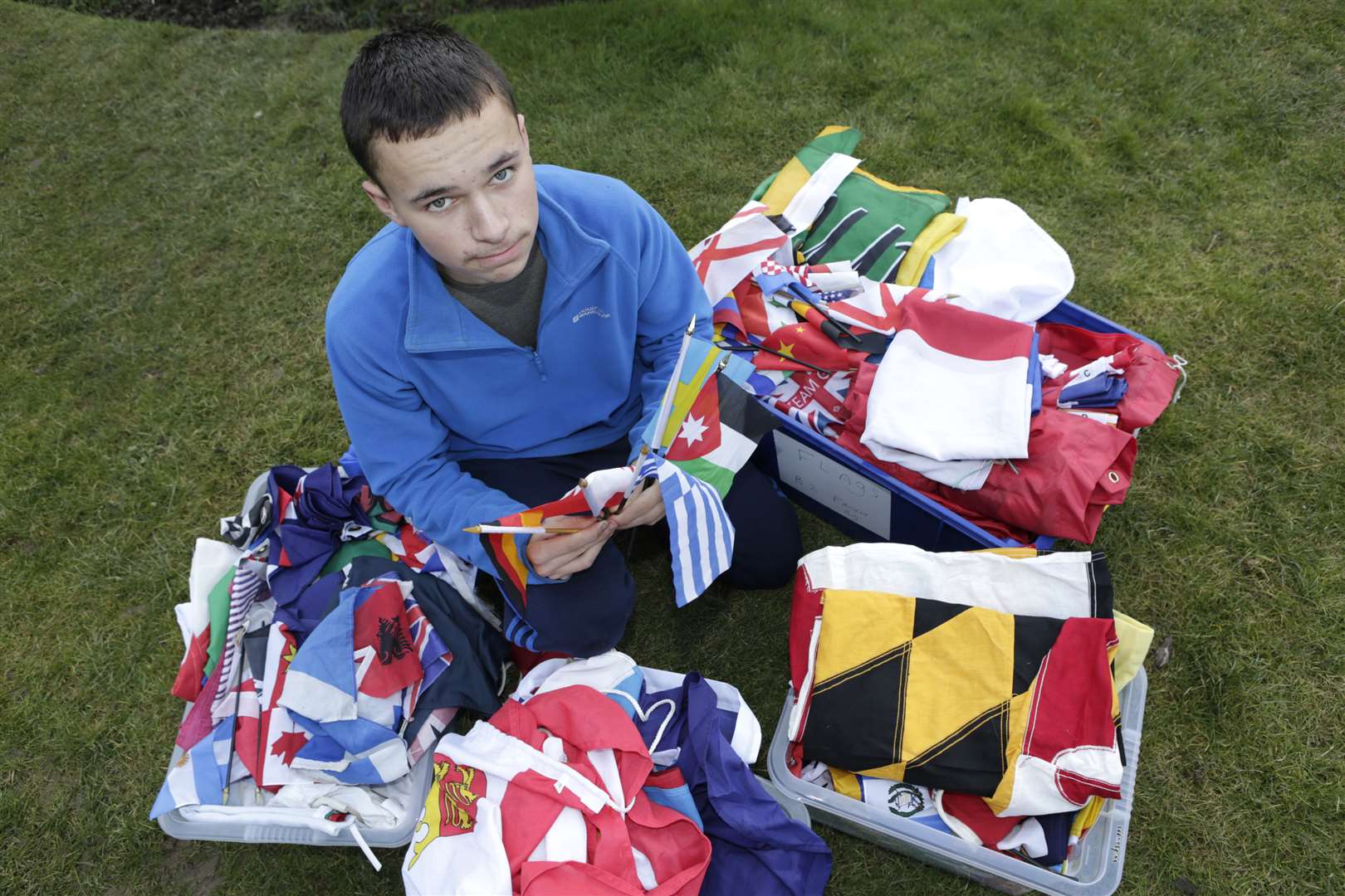 Liam has a collection of 200 flags