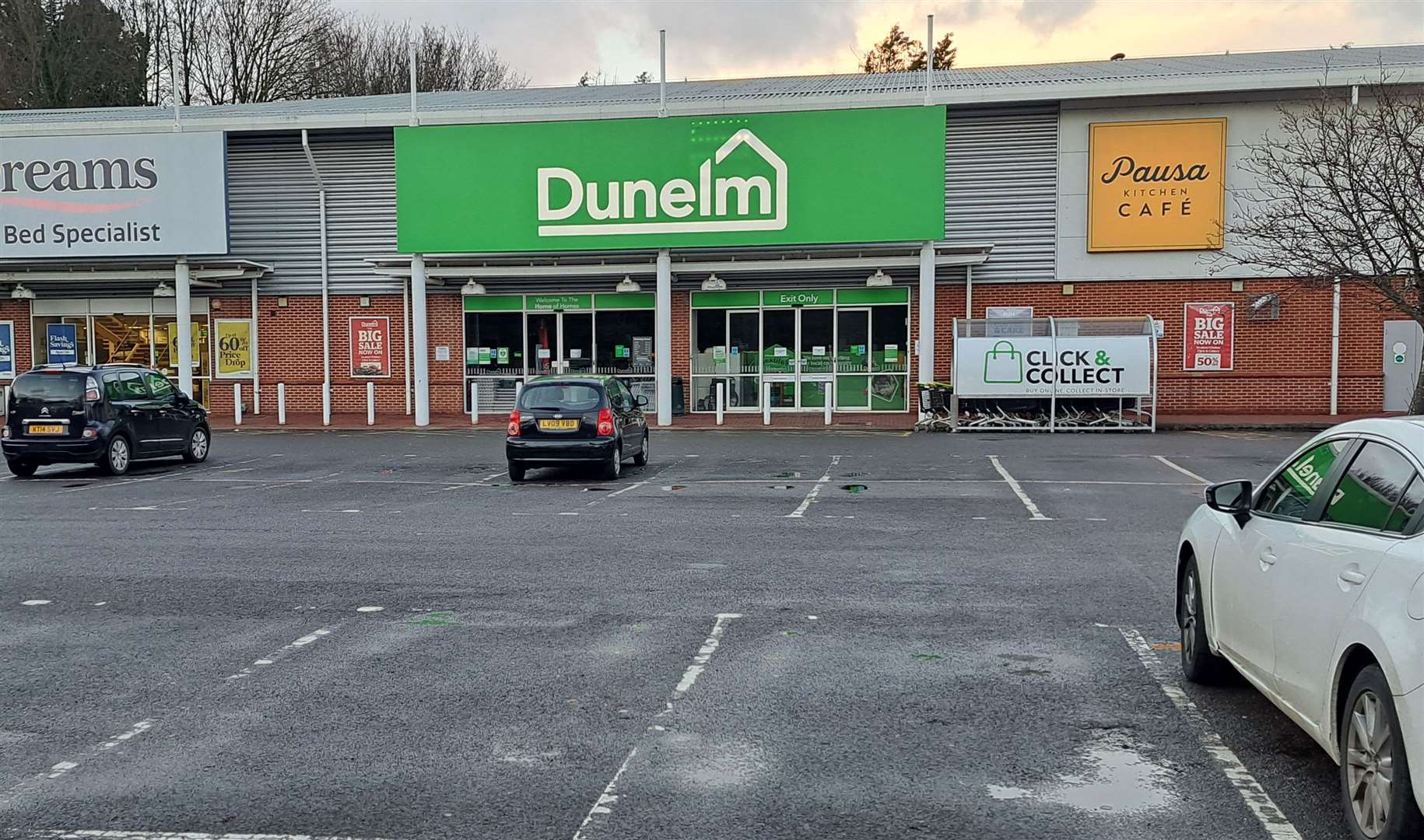Dunelm in Maidstone was shut as a result of the incident