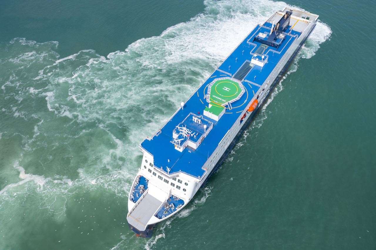 The DFDS Côte d’Opale is 214m and is the longest ship on the Dover to Calais route. Picture DFDS