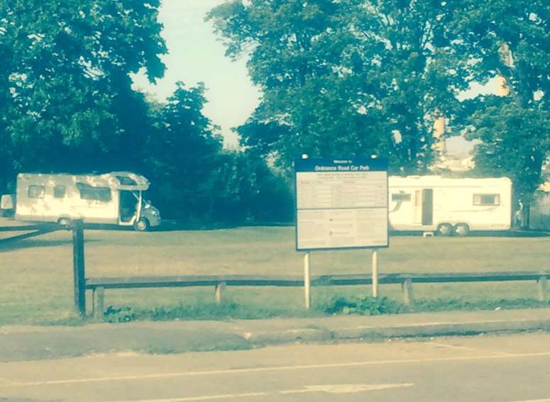 Travellers have turned up on land near a primary school