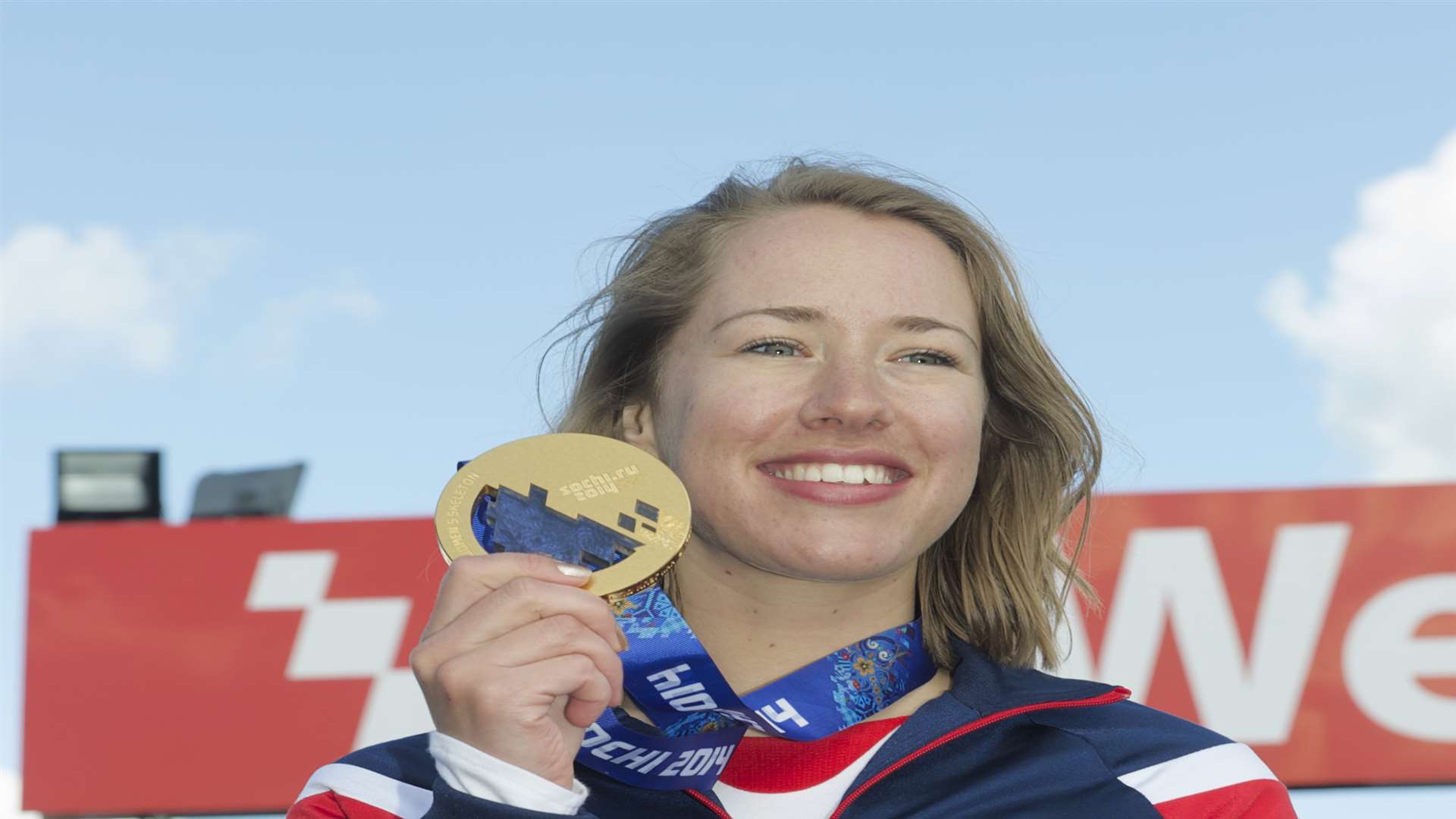 Lizzy Yarnold with her Olympic gold medal Picture: Andy Payton