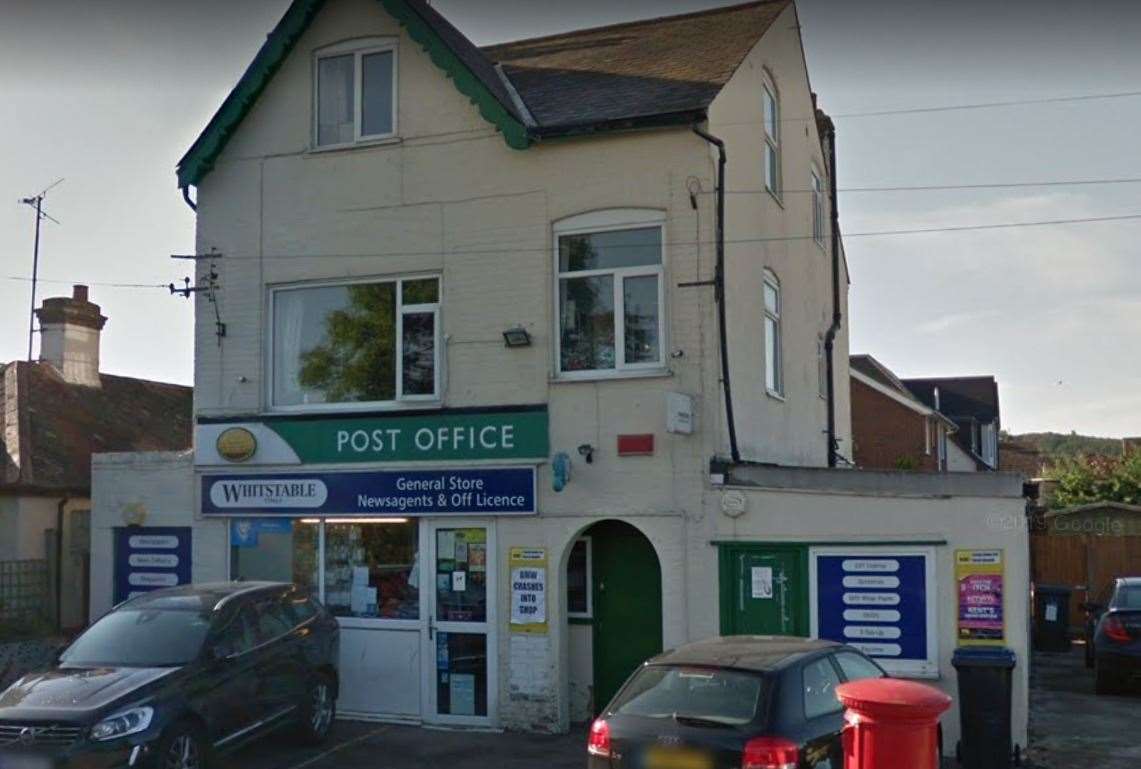 The incident happened at the Seasalter Post Office in Joy Lane. Picture: Google Street View