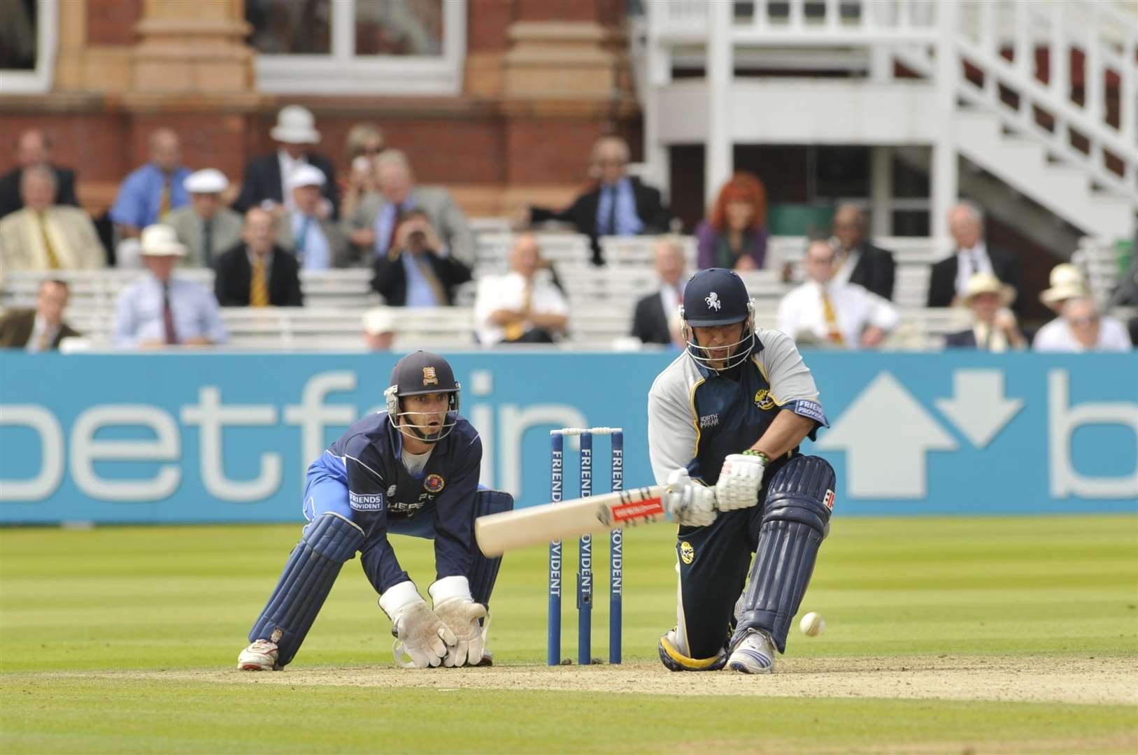 Azhar Mahmood batting in the Friends Provident Trophy Final against Essex in 2008. Picture:Barry Goodwin