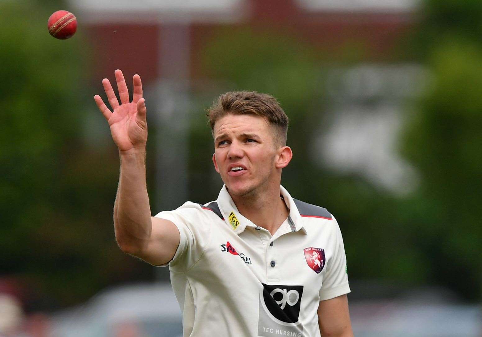Matt Milnes - took career-best figures to bowl Kent to victory at Leicestershire. Picture: Ady Kerry