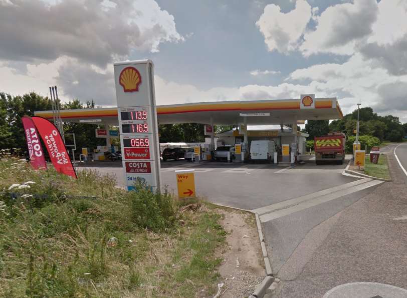 The Shell petrol station on the A249 Maidstone-bound. Pic: Google Maps
