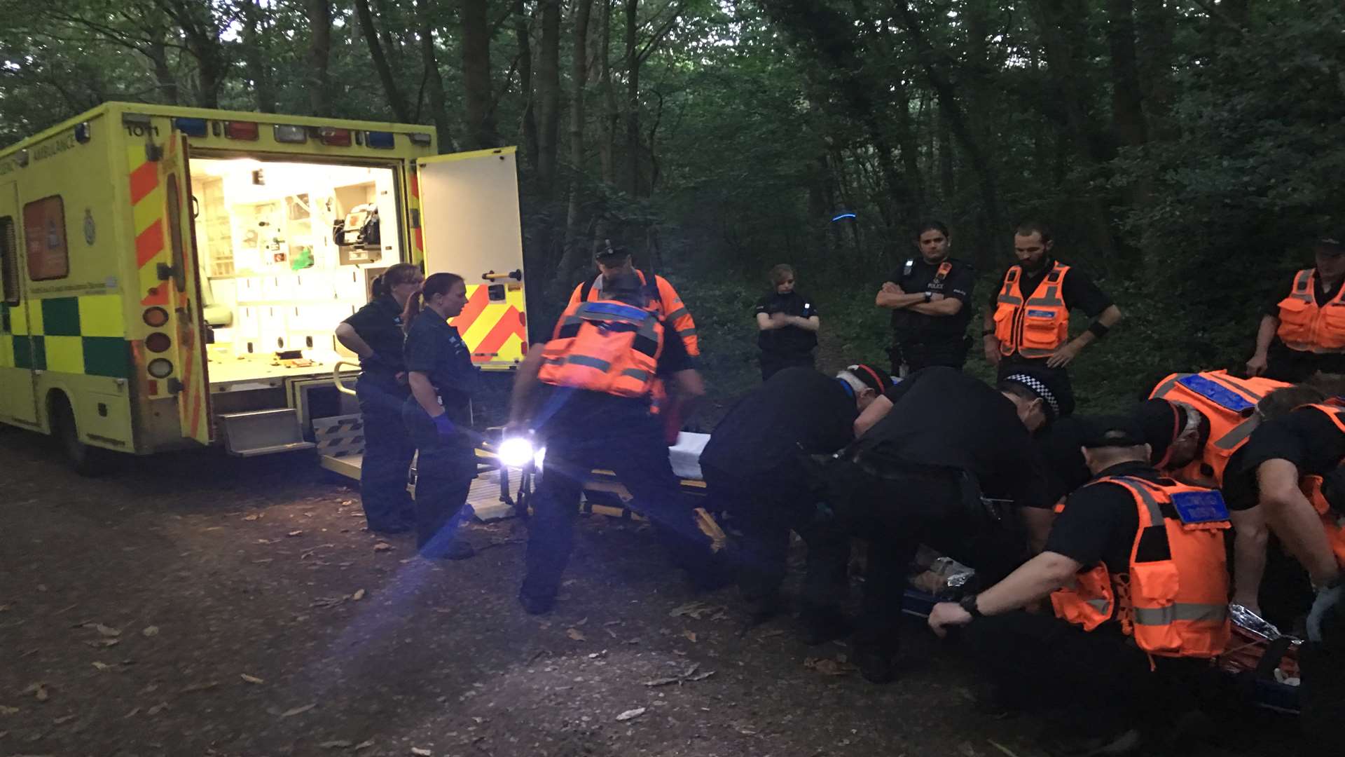 Kent Search & Rescue (KSAR) and police found missing Katherine Rowsell in Joyden’s Wood. Picture: KSAR