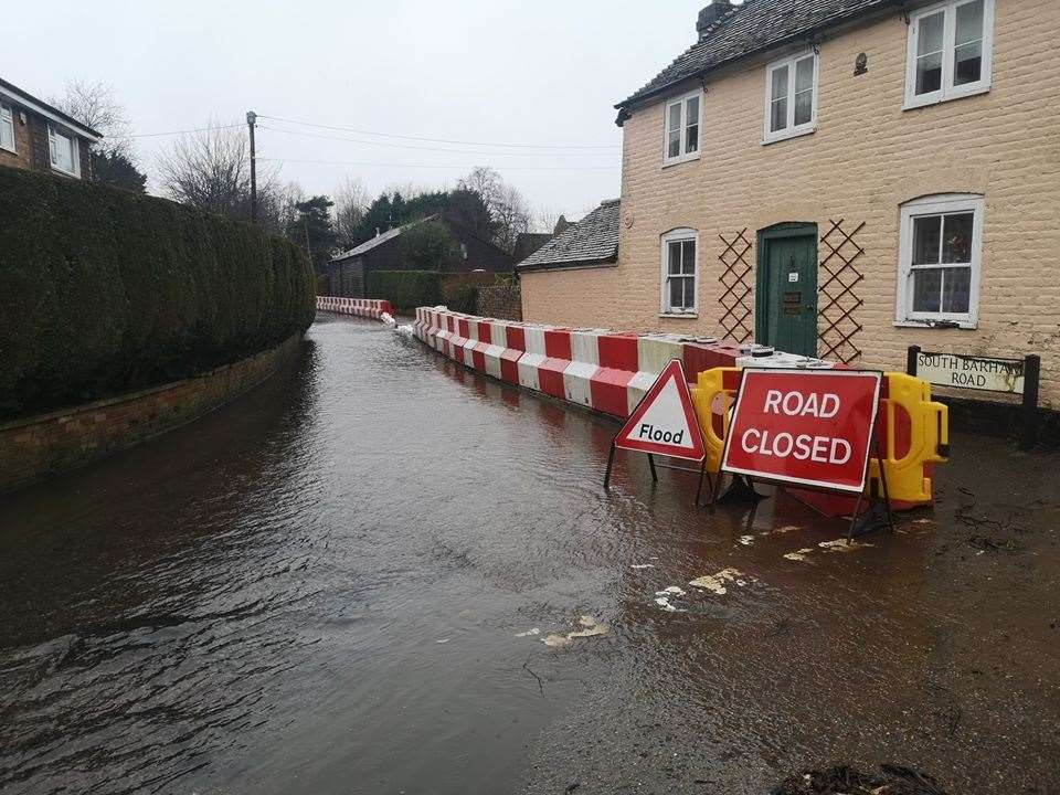 South Barham Road has been closed