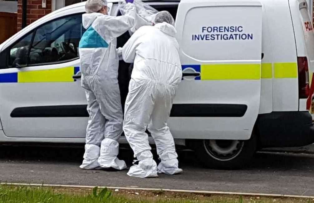 Forensics officers were called to the scene Library picture
