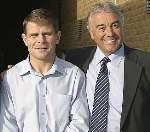 WELCOME: Former boss Andy Hessenthaler with his successor Stan Ternent. Picture: KEITH SLATER