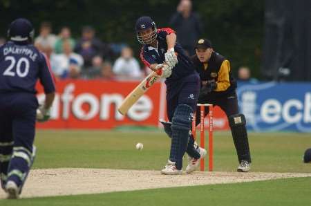 Former Kent player Ed Smith made his old side pay : Photo by BARRY GOODWIN