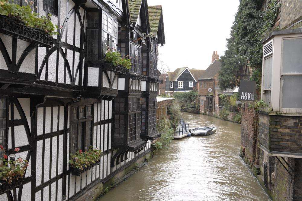 The River Stour runs through the heart of Canterbury