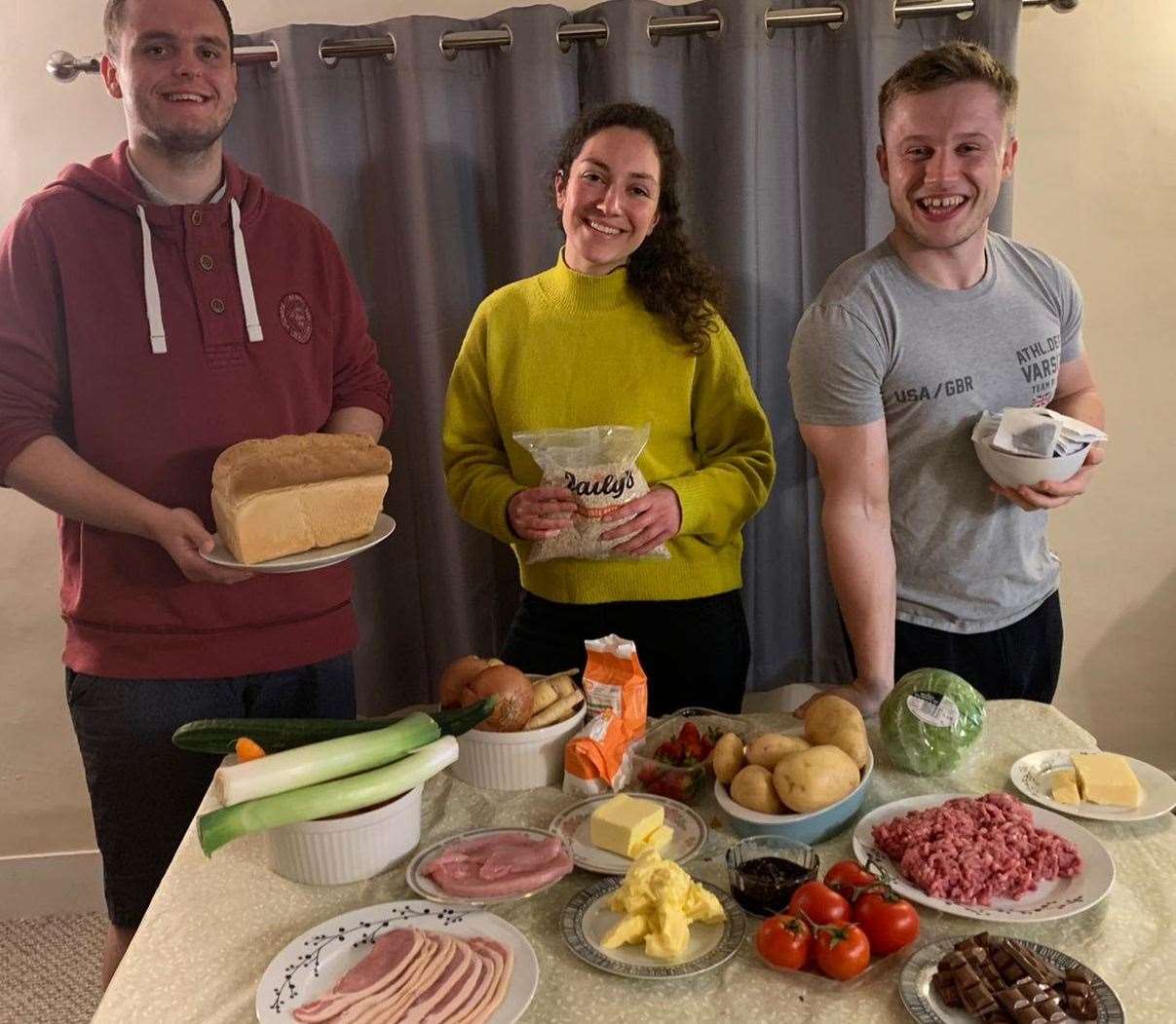 Could you live off war rations for a week? Reporter Katie Heslop with partner Alex and friend George